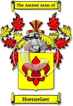 Hoenselaer Family Crest Download (jpg) Legacy Series - 150 DPI