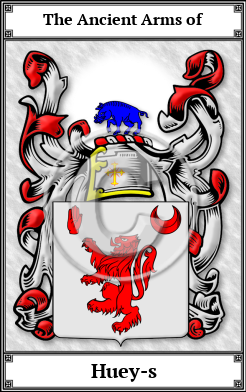 Huey-s Family Crest Download (JPG)  Book Plated - 150 DPI