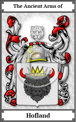 Hofland Family Crest Download (JPG)  Book Plated - 150 DPI