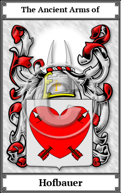 Hofbauer Family Crest Download (JPG)  Book Plated - 150 DPI