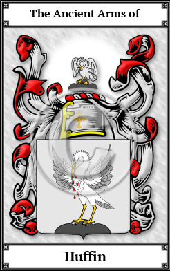 Huffin Family Crest Download (JPG)  Book Plated - 150 DPI