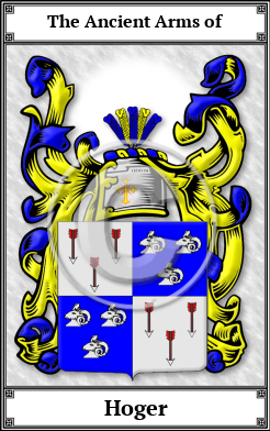 Hoger Family Crest Download (JPG)  Book Plated - 150 DPI