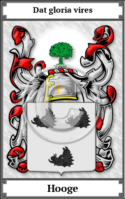 Hooge Family Crest Download (JPG)  Book Plated - 150 DPI