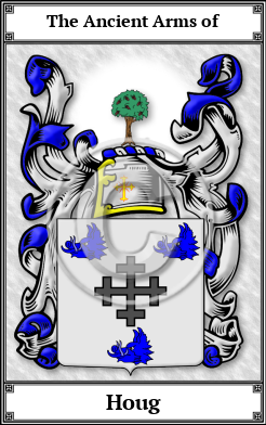Houg Family Crest Download (JPG)  Book Plated - 150 DPI