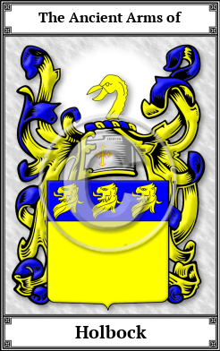 Holbock Family Crest Download (JPG)  Book Plated - 150 DPI