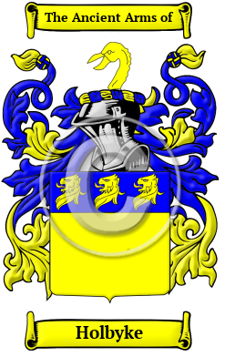 Holbyke Family Crest/Coat of Arms