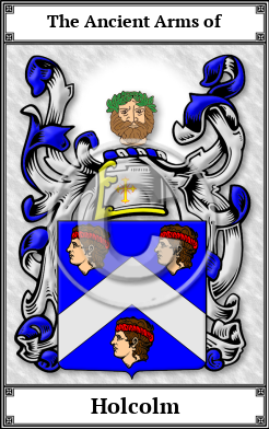 Holcolm Family Crest Download (JPG)  Book Plated - 150 DPI