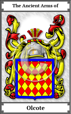 Olcote Family Crest Download (JPG)  Book Plated - 150 DPI