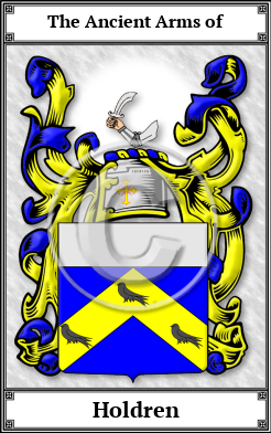 Holdren Family Crest Download (JPG)  Book Plated - 150 DPI