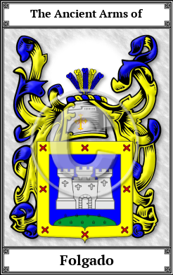Folgado Family Crest Download (JPG) Book Plated - 600 DPI