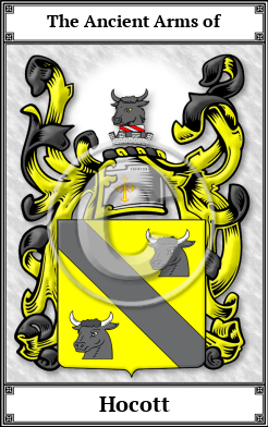 Hocott Family Crest Download (JPG)  Book Plated - 150 DPI