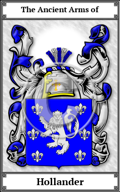 Hollander Family Crest Download (JPG)  Book Plated - 150 DPI