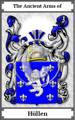 Hüllen Family Crest Download (JPG) Book Plated - 600 DPI
