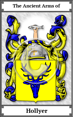 Hollyer Family Crest Download (JPG)  Book Plated - 150 DPI