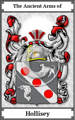 Hollisey Family Crest Download (JPG) Book Plated - 600 DPI