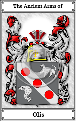 Olis Family Crest Download (JPG) Book Plated - 300 DPI