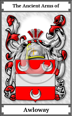 Awloway Family Crest Download (JPG)  Book Plated - 150 DPI