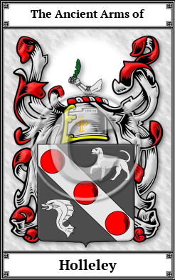 Holleley Family Crest Download (JPG)  Book Plated - 150 DPI