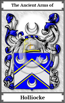 Holliocke Family Crest Download (JPG)  Book Plated - 150 DPI