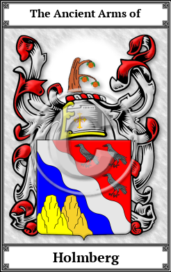 Holmberg Family Crest Download (JPG) Book Plated - 300 DPI