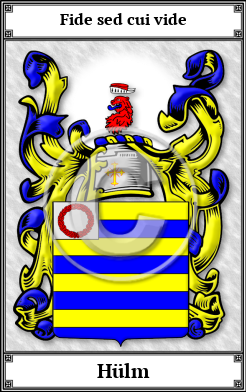 Hülm Family Crest Download (JPG)  Book Plated - 150 DPI
