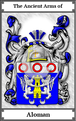 Aloman Family Crest Download (JPG)  Book Plated - 150 DPI