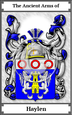 Haylen Family Crest Download (JPG)  Book Plated - 150 DPI