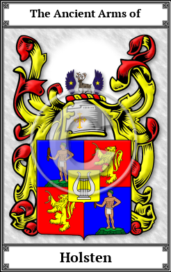 Holsten Family Crest Download (JPG)  Book Plated - 150 DPI