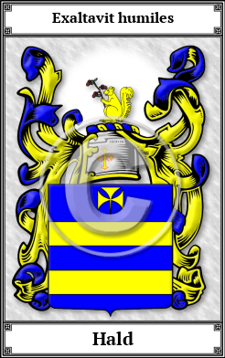 Hald Family Crest Download (JPG)  Book Plated - 150 DPI