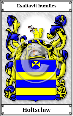 Holtsclaw Family Crest Download (JPG) Book Plated - 600 DPI