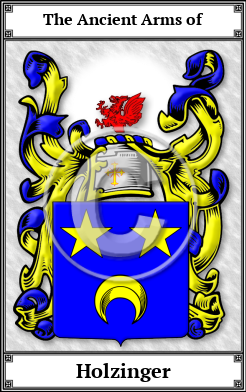 Holzinger Family Crest Download (JPG) Book Plated - 600 DPI