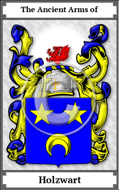 Holzwart Family Crest Download (JPG) Book Plated - 600 DPI