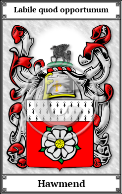 Hawmend Family Crest Download (JPG) Book Plated - 600 DPI