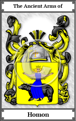 Homon Family Crest Download (JPG) Book Plated - 600 DPI