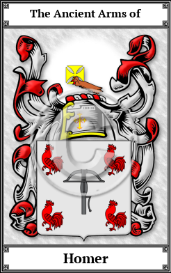 Homer Family Crest Download (JPG) Book Plated - 600 DPI