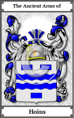 Hoins Family Crest Download (JPG)  Book Plated - 150 DPI