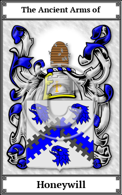 Honeywill Family Crest Download (JPG) Book Plated - 600 DPI