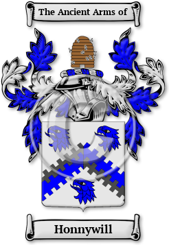 Honnywill Family Crest Download (jpg) Legacy Series - 150 DPI