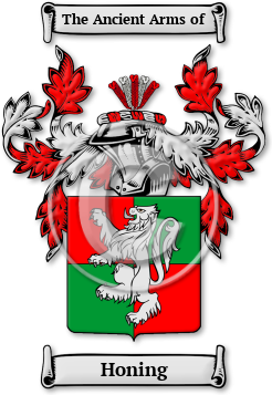 Honing Family Crest Download (jpg) Legacy Series - 150 DPI