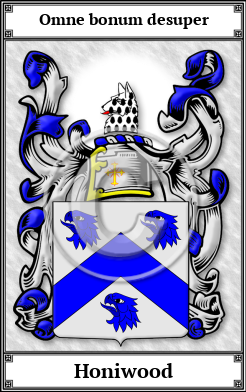 Honiwood Family Crest Download (JPG)  Book Plated - 150 DPI