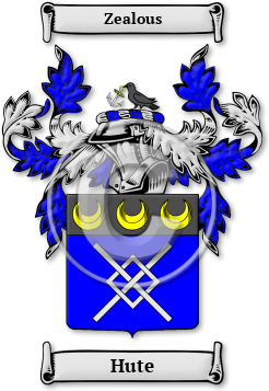 Hute Family Crest Download (JPG) Legacy Series - 600 DPI