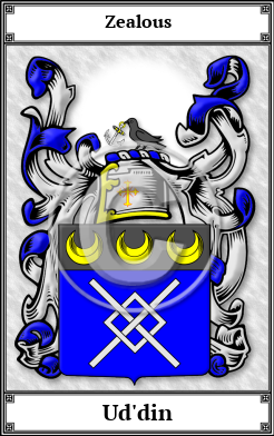 Ud'din Family Crest Download (JPG)  Book Plated - 150 DPI