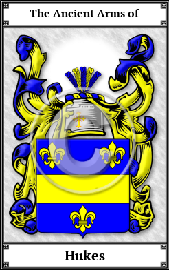Hukes Family Crest Download (JPG) Book Plated - 600 DPI
