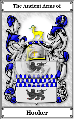 Hooker Family Crest Download (JPG) Book Plated - 600 DPI