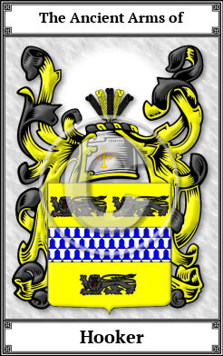 Hooker Family Crest Download (JPG)  Book Plated - 150 DPI