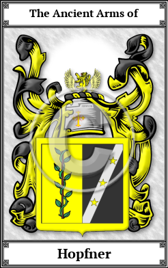Hopfner Family Crest Download (JPG) Book Plated - 600 DPI