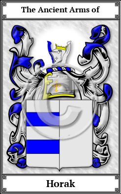 Horak Family Crest Download (JPG) Book Plated - 600 DPI