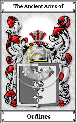 Ordines Family Crest Download (JPG)  Book Plated - 150 DPI