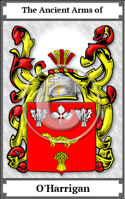 O'Harrigan Family Crest Download (JPG)  Book Plated - 150 DPI
