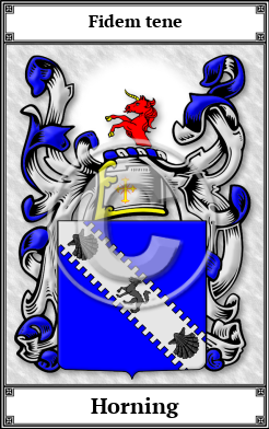 Horning Family Crest Download (JPG)  Book Plated - 150 DPI